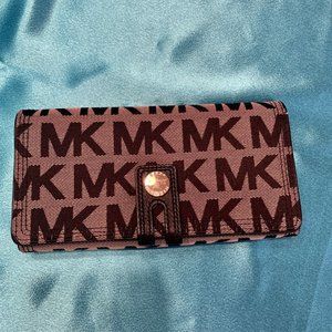 Michael Kors Leather & Cloth Wallet